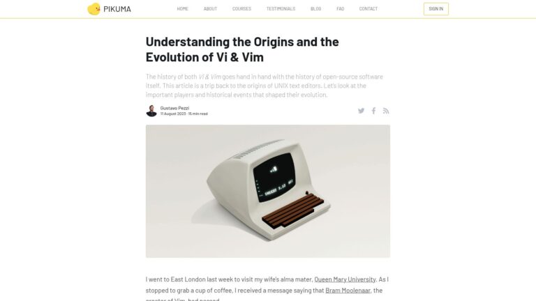 Midul Vi Computer Understanding the Origins and the Evolution of Vi & Vim – Old School ...