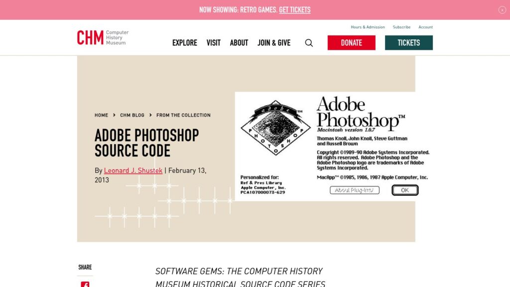 Adobe Photoshop Source Code – Old School Computer