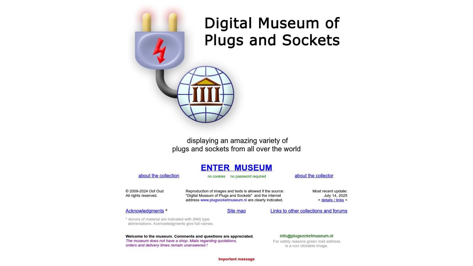 Museum of Plugs and Sockets: Home Page – Old School Computer