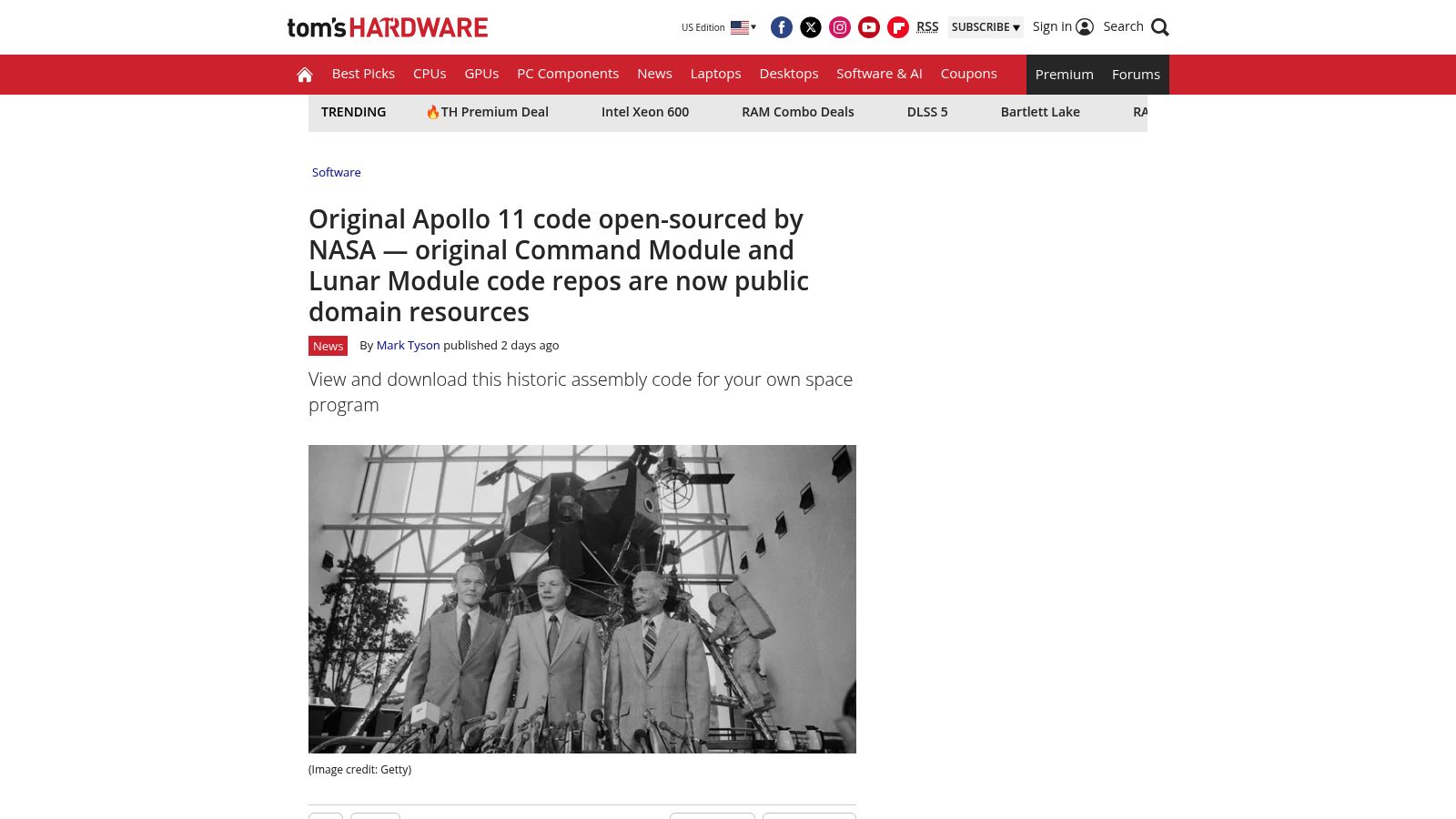Original Apollo 11 Code Open-Sourced by NASA — Original Command Module ...